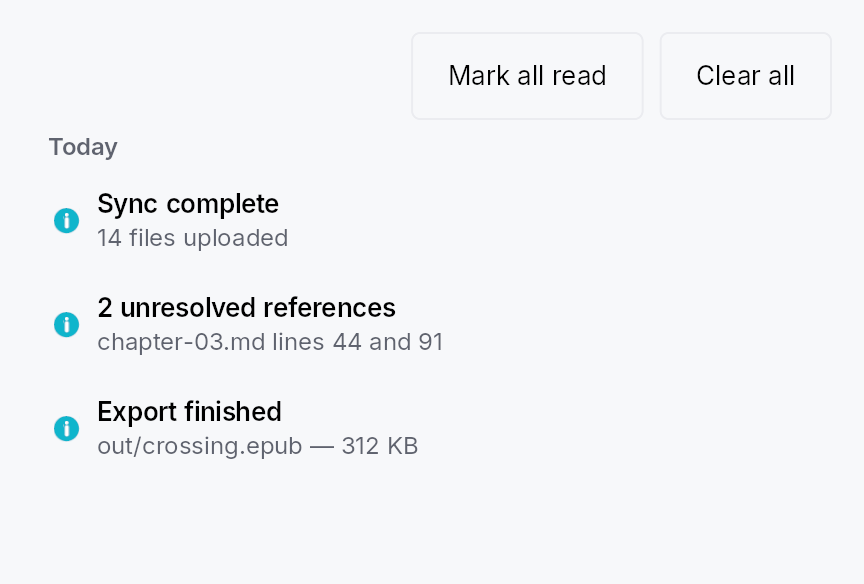 NotificationLog at Touch density